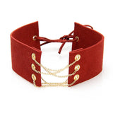 Arrival Gothic Velvet Choker Necklace Sexy Wrap Tie Up Chokers for Lady