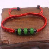 Green Jadeite Abacus Beads Charm Bracelet