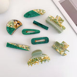 Green Grip French Fresh Olive Hairpin for Women