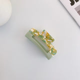Green Grip French Fresh Olive Hairpin for Women