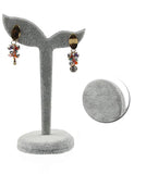 Grey Velvet Earring Display Stand Stud Earrings Holder Rack Storage