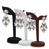 Grey Velvet Earring Display Stand Stud Earrings Holder Rack Storage