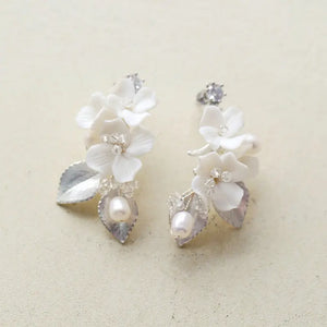 Hand Ceramic Flower Bridal Hair Comb Set