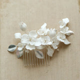 Hand Ceramic Flower Bridal Hair Comb Set