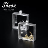 925 Sterling Silver Cat Ball Choker Pendant Necklace for Women
