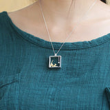 925 Sterling Silver Cat Ball Choker Pendant Necklace for Women