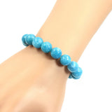 Lab Larimar Bracelet 10MM Round Stone Bracelet