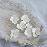 Arrival Ceramics Flower Bridal Hair Pin