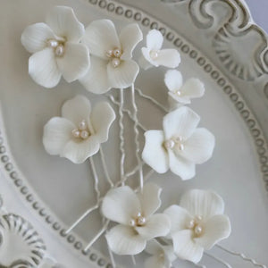 Arrival Ceramics Flower Bridal Hair Pin