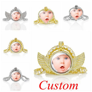 Arrival Photo Zircon Pendant Necklaces Customize Crystal Chain Jewelry Neckalce