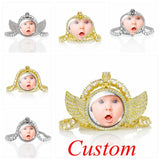 Arrival Photo Zircon Pendant Necklaces Customize Crystal Chain Jewelry Neckalce