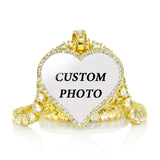 Arrival Photo Zircon Pendant Necklaces Customize Crystal Chain Jewelry Neckalce
