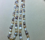 Baroque Pearl Necklace Multicolor Freshwater Long Jewelry
