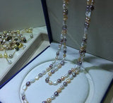Baroque Pearl Necklace Multicolor Freshwater Long Jewelry