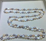 Baroque Pearl Necklace Multicolor Freshwater Long Jewelry