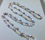 Baroque Pearl Necklace Multicolor Freshwater Long Jewelry