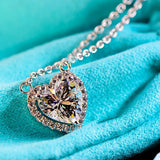 Arrival Heart AAAAA CZ Real Silver Pendant Necklaces For Women Girl