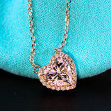 Arrival Heart AAAAA CZ Real Silver Pendant Necklaces For Women Girl