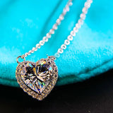 Arrival Heart AAAAA CZ Real Silver Pendant Necklaces For Women Girl