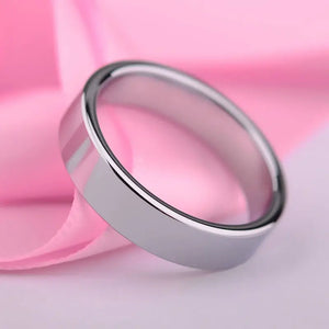 High Polished Tungsten Wedding Band Rings Flat Top Size 4-13
