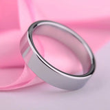 High Polished Tungsten Wedding Band Rings Flat Top Size 4-13