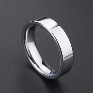 High Polished Tungsten Wedding Band Rings Flat Top Size 4-13