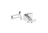 Men's Copper Cufflinks Enamel Smooth Square High Gift