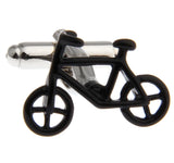 Men's Copper Bicycle Enamel Cuff Links
