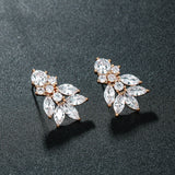 High Marquise CZ Crystal Drop Earrings for Wedding Bridal