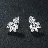 High Marquise CZ Crystal Drop Earrings for Wedding Bridal