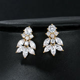 High Marquise CZ Crystal Drop Earrings for Wedding Bridal