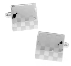 High Men Copper Cufflinks Smooth Square Lattice Enamel CuffLinks
