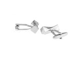 Copper Twisted Cuboid Enamel CuffLinks