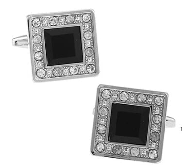 Crystal Cufflinks Copper Material Square CuffLinks