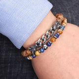 Arrival High Stone Stainless Steel Wolf Charm Bracelet Set