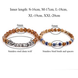 Arrival High Stone Stainless Steel Wolf Charm Bracelet Set