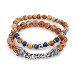 Arrival High Stone Stainless Steel Wolf Charm Bracelet Set