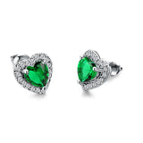 Arrival Hot Heart Silver Spinel Stone Party Stud Earrings