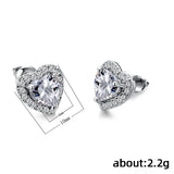 Arrival Hot Heart Silver Spinel Stone Party Stud Earrings