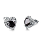 Arrival Hot Heart Silver Spinel Stone Party Stud Earrings