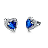 Arrival Hot Heart Silver Spinel Stone Party Stud Earrings