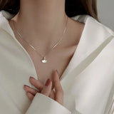 925 Silver Ginkgo Biloba Leaf Necklace XN145