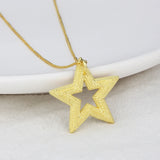 Heart-shaped Star Necklace Gold-plated Zircon Pendant