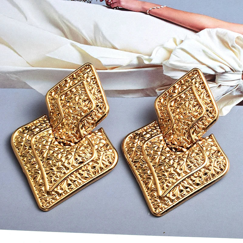 Vintage Metal Dangle Earrings for Women