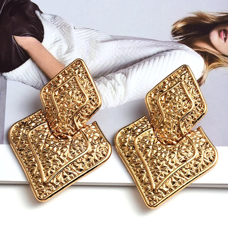 Vintage Metal Dangle Earrings for Women
