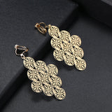 Big Leaves Clip on Earrings for Women Party Wedding