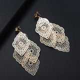 Big Leaves Clip on Earrings for Women Party Wedding