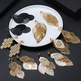 Big Leaves Clip on Earrings for Women Party Wedding