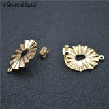 Arrival Ins Girl Style Metal Wave Fold Edge Circle Ear Stud