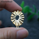 Arrival Ins Girl Style Metal Wave Fold Edge Circle Ear Stud
